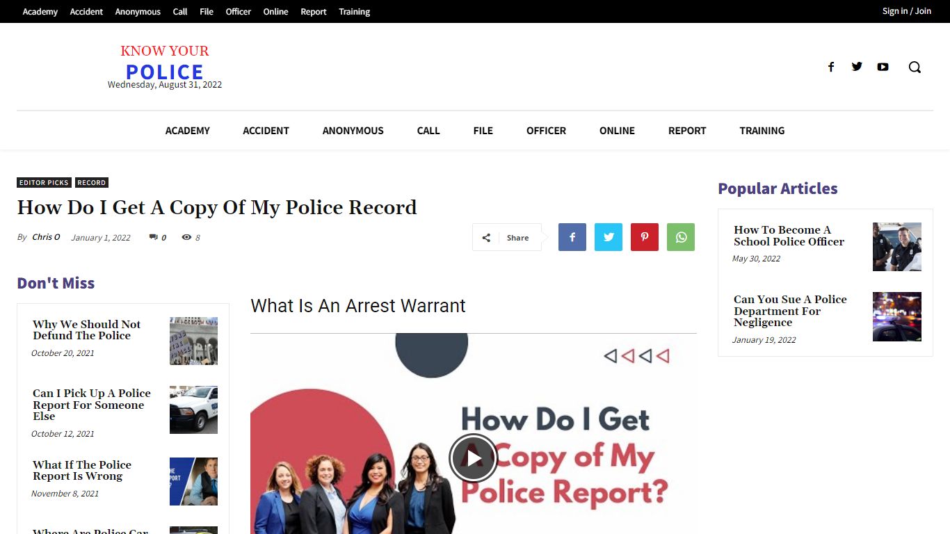 How Do I Get A Copy Of My Police Record - KnowYourPolice.net
